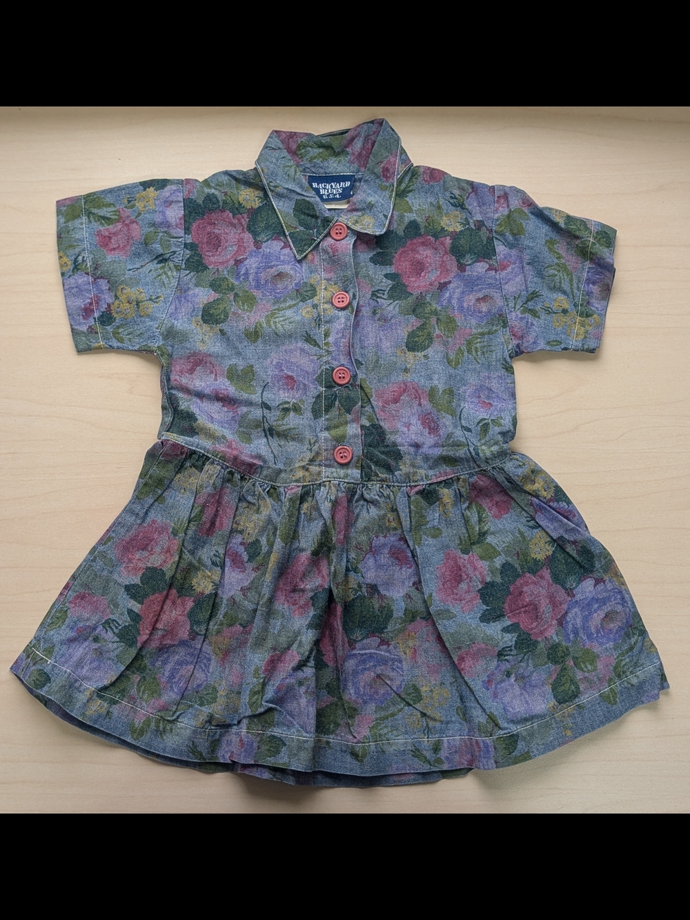Backyard Blues, Vintage, 100% Cotton Dress 4T